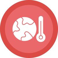 Global Warming Glyph Multi Circle Icon vector