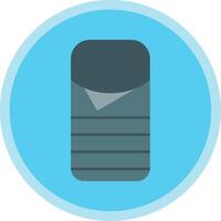 Sleeping Bag Flat Multi Circle Icon vector