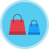 Bags Flat Multi Circle Icon vector