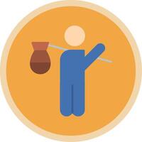 Refugee Flat Multi Circle Icon vector