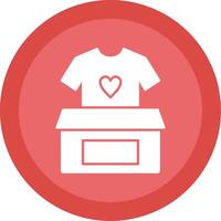 Clothes Donation Glyph Multi Circle Icon vector