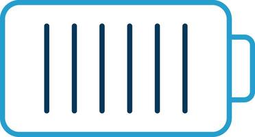 Battery Line Blue Two Color Icon vector