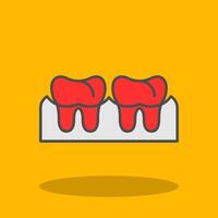 Gingivitis Filled Shadow Icon vector