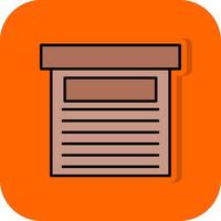 Storage Box Filled Orange background Icon vector