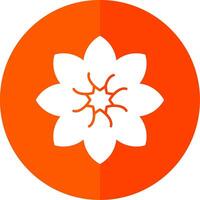 Amaryllis Glyph Red Circle Icon vector