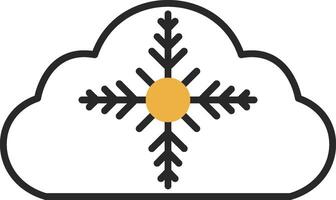 Weather Skined Filled Icon vector