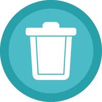 Trash Can Glyph Multi Circle Icon vector