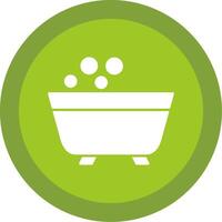 Bathtub Glyph Multi Circle Icon vector