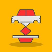 Car Repair Filled Shadow Icon vector