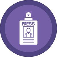 Press Pass Glyph Multi Circle Icon vector