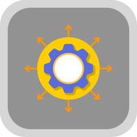 Expansion Flat Round Corner Icon vector