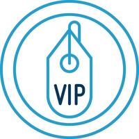 Vip Line Blue Two Color Icon vector