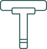 Squeegee Line Gradient Round Corner Icon vector