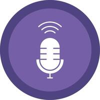 Voice Assistant Glyph Multi Circle Icon vector