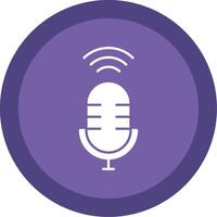 Voice Assistant Glyph Multi Circle Icon vector