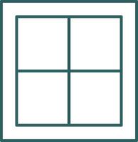 Window Line Gradient Round Corner Icon vector