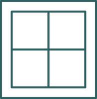 Window Line Gradient Round Corner Icon vector