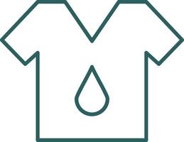 T Shirt Line Gradient Round Corner Icon vector