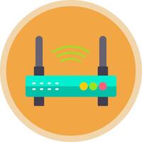 Wifi Router Flat Multi Circle Icon vector