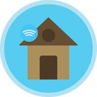 Smart Home Flat Multi Circle Icon vector