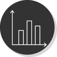 predicción línea gris circulo icono vector