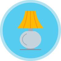 Table Lamp Flat Multi Circle Icon vector