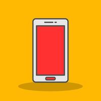 Mobile Phone Filled Shadow Icon vector