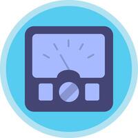 Ammeter Flat Multi Circle Icon vector