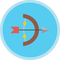 Archery Flat Multi Circle Icon vector