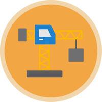 Crane Flat Multi Circle Icon vector