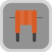 Inductor Flat Round Corner Icon vector