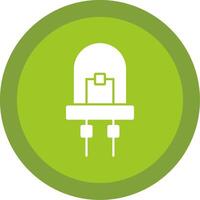 Diode Glyph Multi Circle Icon vector