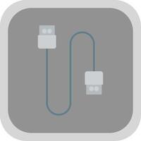 Cable Flat Round Corner Icon vector