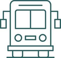 Shuttle Line Gradient Round Corner Icon vector