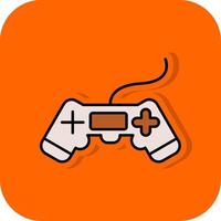 Game Filled Orange background Icon vector