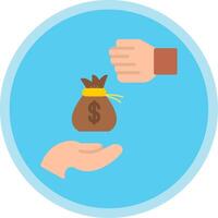 Bribery Flat Multi Circle Icon vector