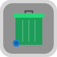 Refuse Flat Round Corner Icon vector