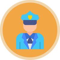 Police Flat Multi Circle Icon vector