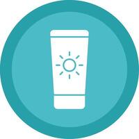 Sun Cream Glyph Multi Circle Icon vector