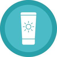 Sun Cream Glyph Multi Circle Icon vector