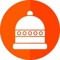 Beanie Glyph Red Circle Icon vector