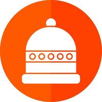 Beanie Glyph Red Circle Icon vector