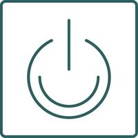 Turn On Line Gradient Round Corner Icon vector