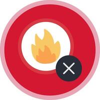 No Fire Flat Multi Circle Icon vector