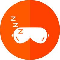 Sleeping Mask Glyph Red Circle Icon vector