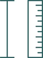 Measurement Line Gradient Round Corner Icon vector