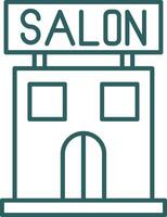 Salon Line Gradient Round Corner Icon vector