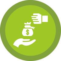 Bribery Glyph Multi Circle Icon vector