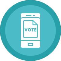 votar glifo multi circulo icono vector