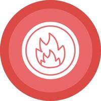 Fire Glyph Multi Circle Icon vector